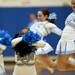 Skyline cheerleaders perform at halftime on Friday. Daniel Brenner I AnnArbor.com